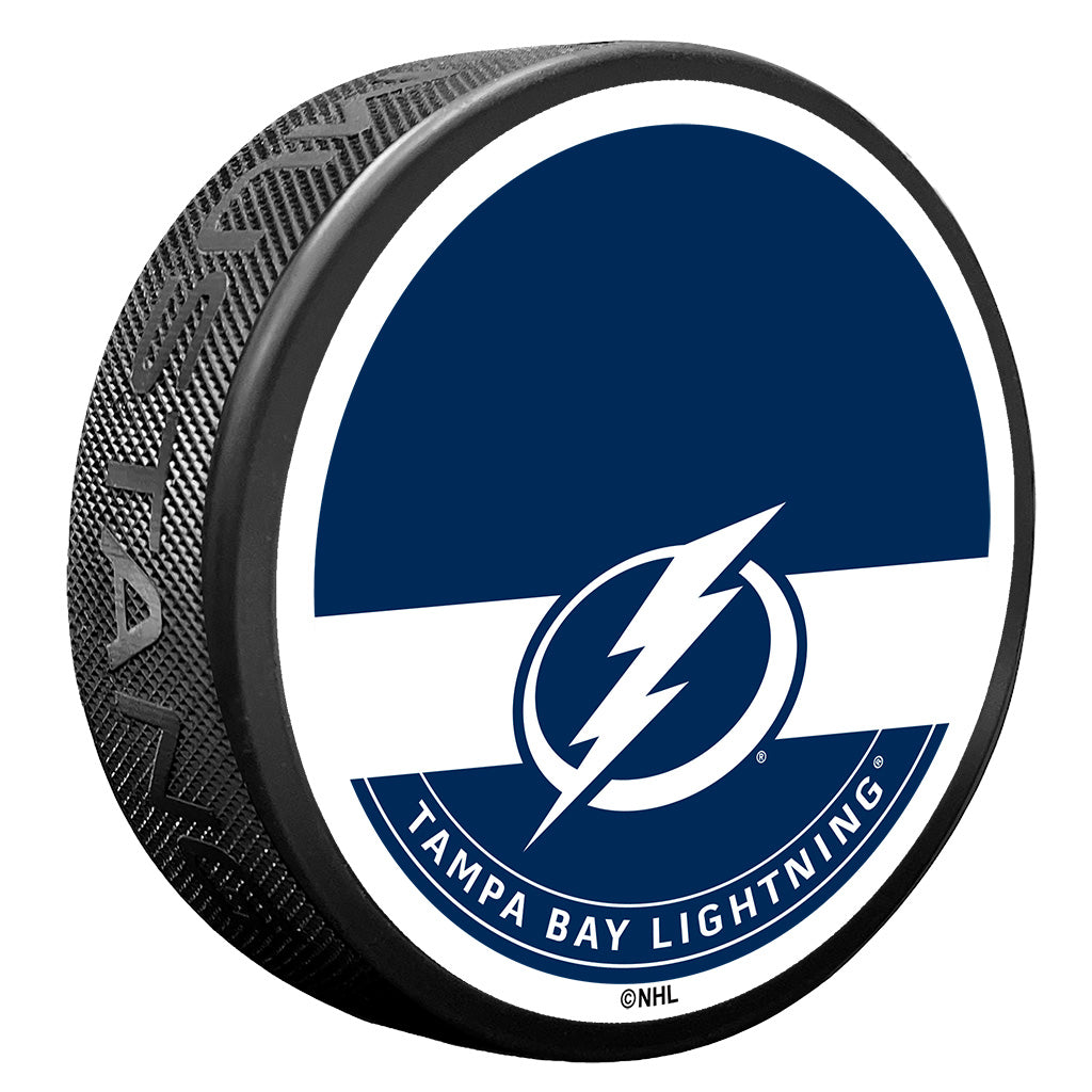 Tampa Bay Lightning Autograph Puck with Texture
