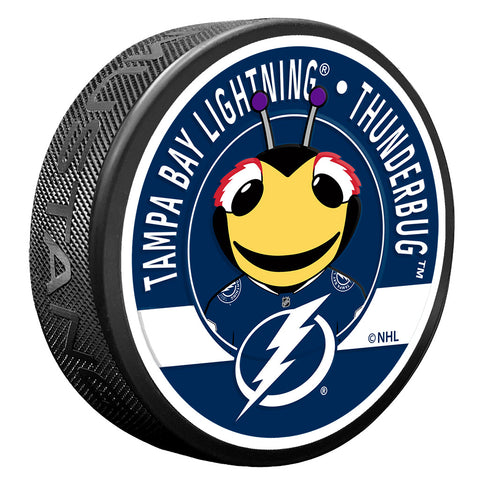 Tampa Bay Lightning Thunderbug Mascot Textured Puck