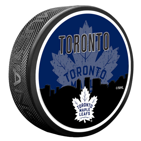 Toronto Maple Leafs Skyline Puck