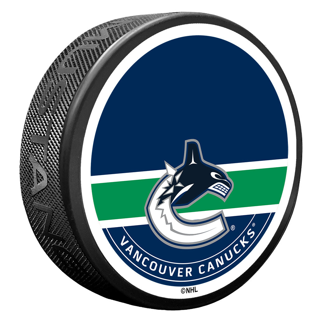 Vancouver Canucks Autograph Puck with Texture