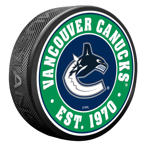 Vancouver Canucks Established Textured Puck