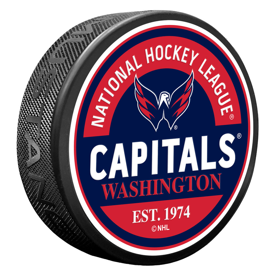 Washington Capitals  Block Textured Puck