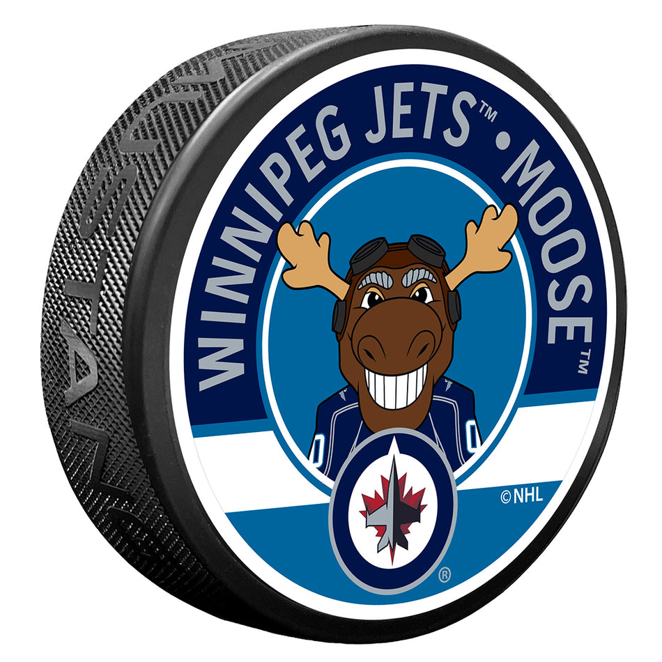 Textured Puck | Winnipeg Jets | Mascot - Mick E Moose
