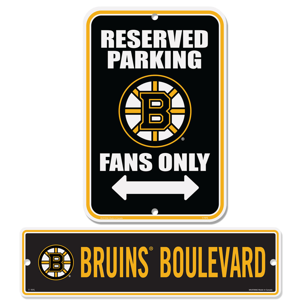 Boston Bruins Signs - 2 Pack Parking & Street Set
