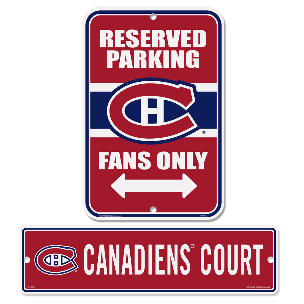 Montreal Canadiens Signs - 2 Pack Parking & Street Set