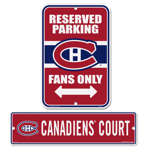 Montreal Canadiens Signs - 2 Pack Parking & Street Set