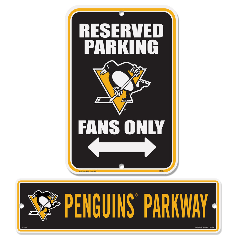 Pittsburgh Penguins Signs - 2 Pack Parking & Street Set