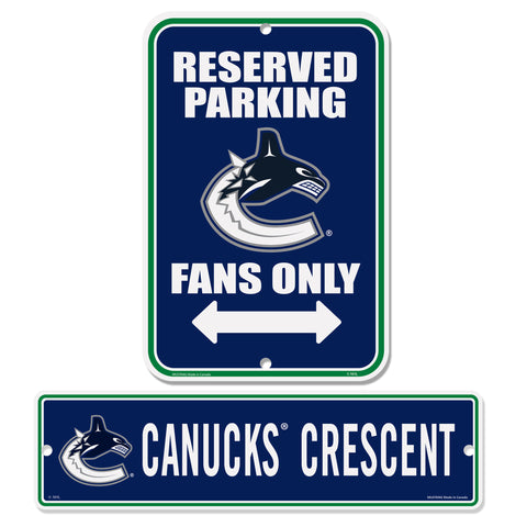Vancouver Canucks Signs - 2 Pack Parking & Street Set