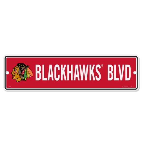 Chicago Blackhawks 4x15 Street Sign