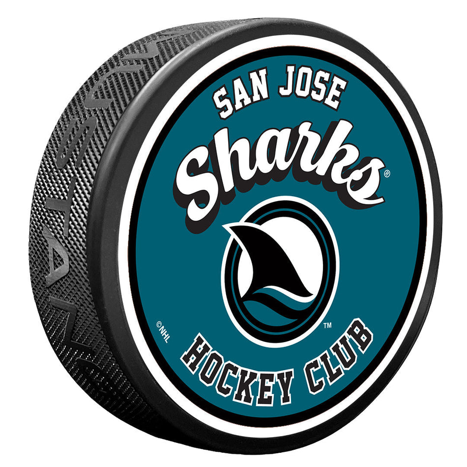 San Jose Sharks Puck | Retro Script