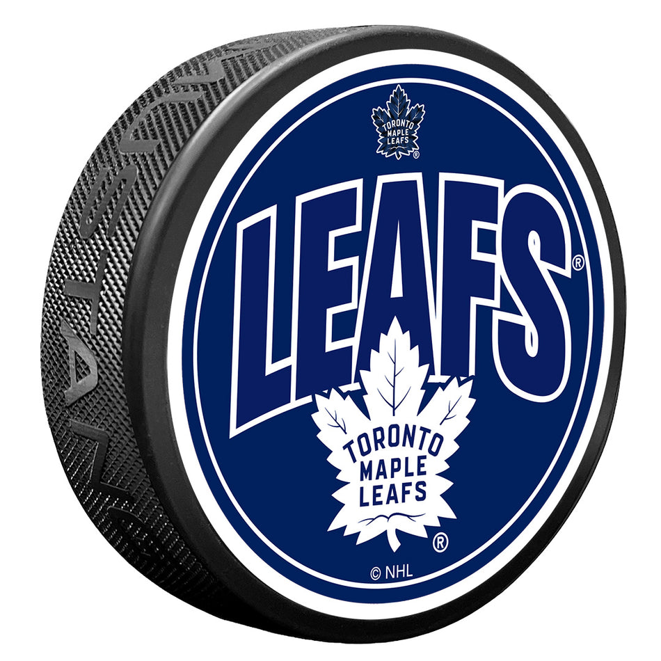 Textured Puck | Toronto Maple Leafs | Wordmark