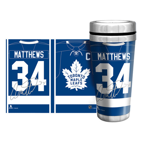 NHLPA Toronto Maple Leafs 16oz. Travel Mug Full Wrap - Matthews