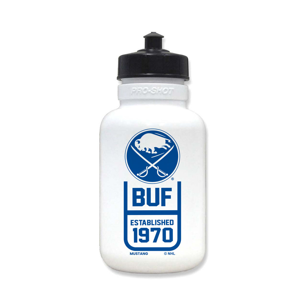 Buffalo Sabres - White Squeeze Water Bottle