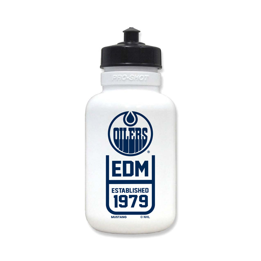 Edmonton Oilers - White Squeeze Water Bottle