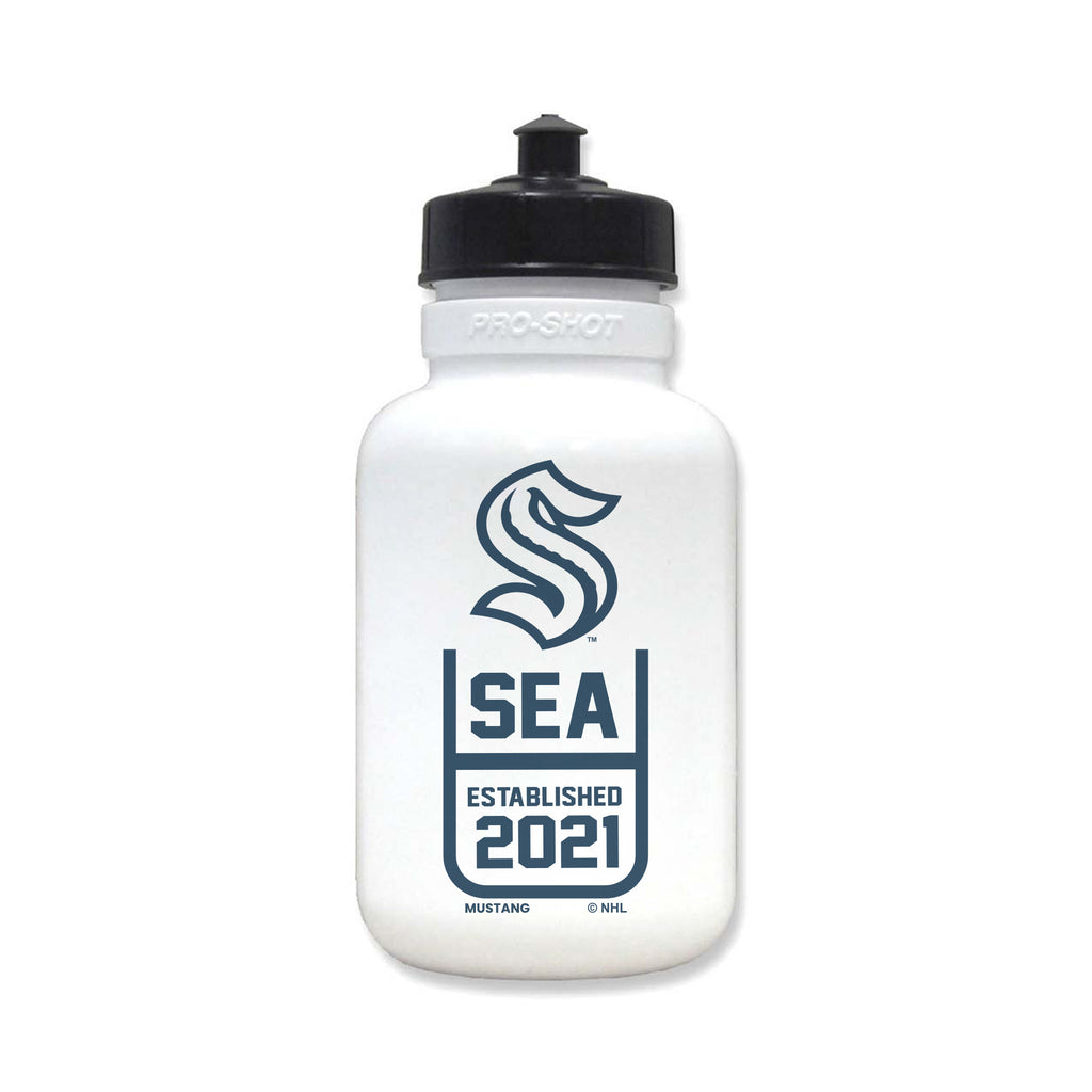 Seattle Kraken - White Squeeze Water Bottle