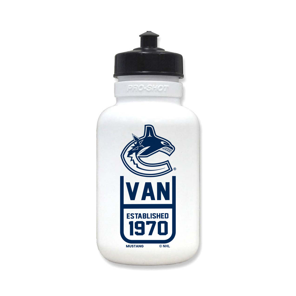 Vancouver Canucks - White Squeeze Water Bottle