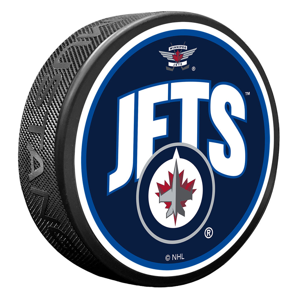 Textured Puck | Winnipeg Jets | Wordmark
