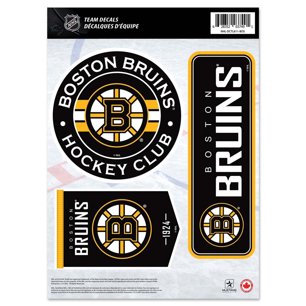 Boston Bruins Fan Decal Set - 8