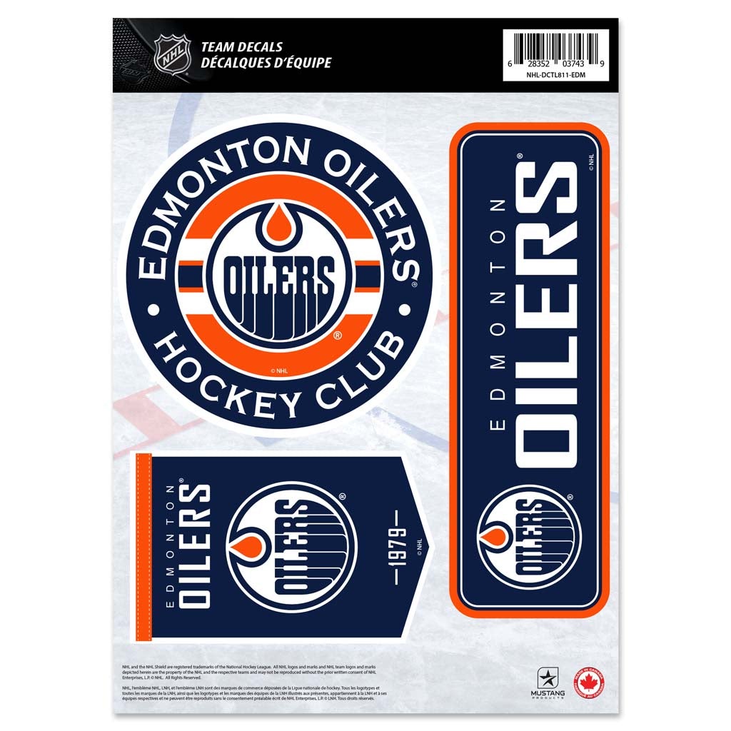 Edmonton Oilers Fan Decal Set - 8