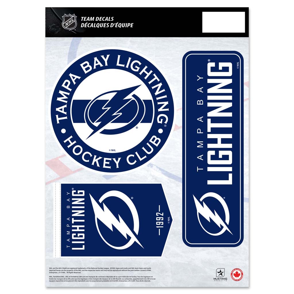 Tampa Bay Lightning Fan Decal Set - 8