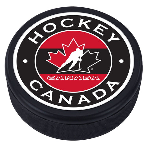 Team Canada Textured Puck - Stripe Design