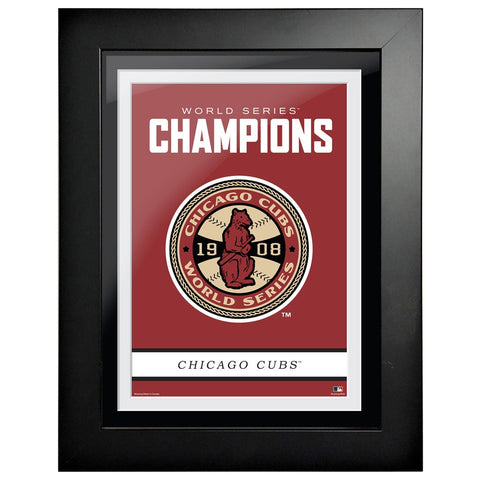 Chicago Cubs Cooperstown World Series Logo 1908 12x16 Framed Art