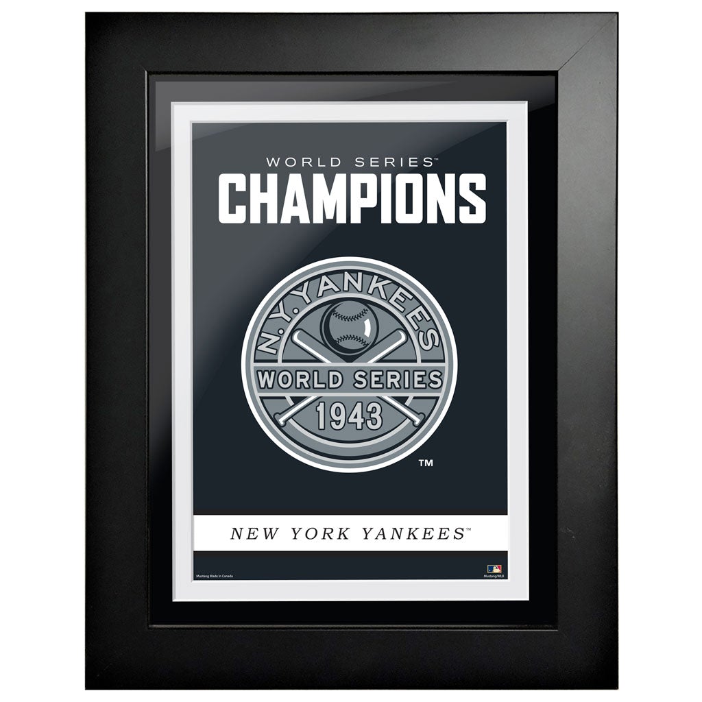 New York Yankees Cooperstown World Series Logo 1943 12x16 Framed Art