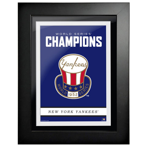 New York Yankees Cooperstown World Series Logo 1952 12x16 Framed Art