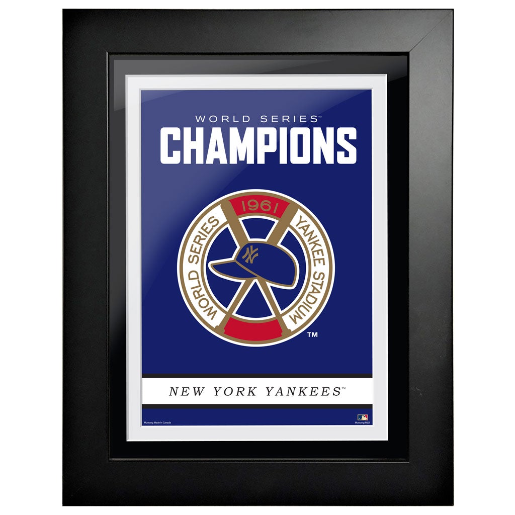 New York Yankees Cooperstown World Series Logo 1961 12x16 Framed Art