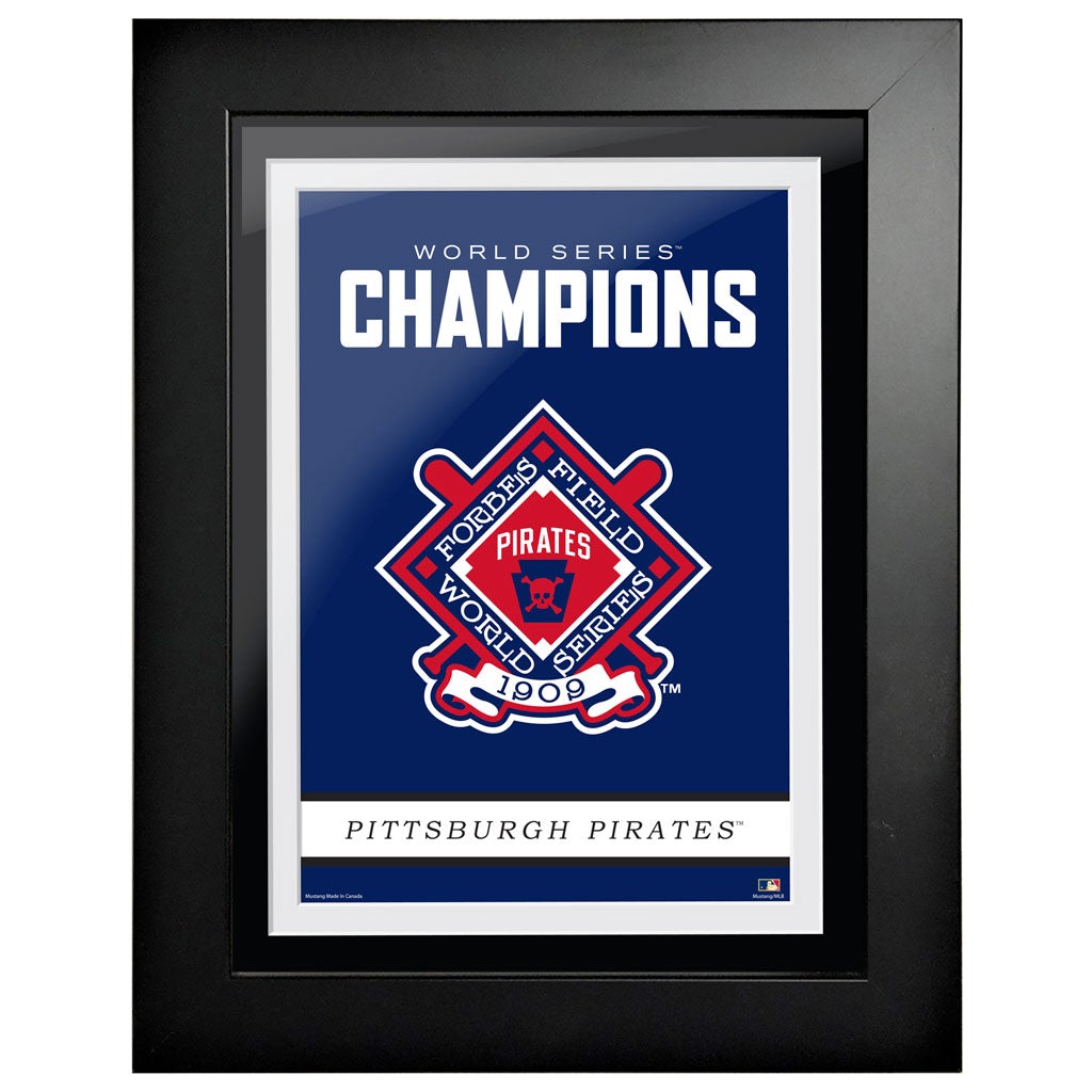Pittsburgh Pirates Cooperstown World Series Logo 1909 12x16 Framed Art