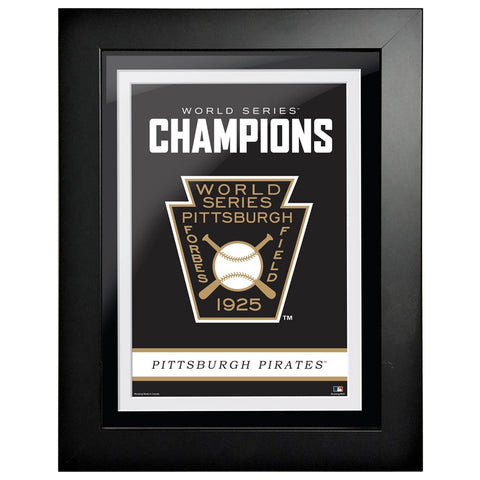 Pittsburgh Pirates Cooperstown World Series Logo 1925 12x16 Framed Art