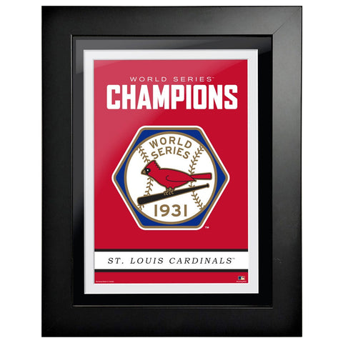 St. Louis Cardinals Cooperstown World Series Logo 1931 12x16 Framed Art