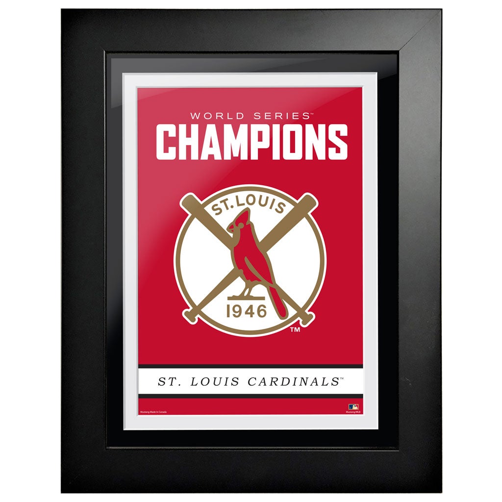 St. Louis Cardinals Cooperstown World Series Logo 1946 12x16 Framed Art
