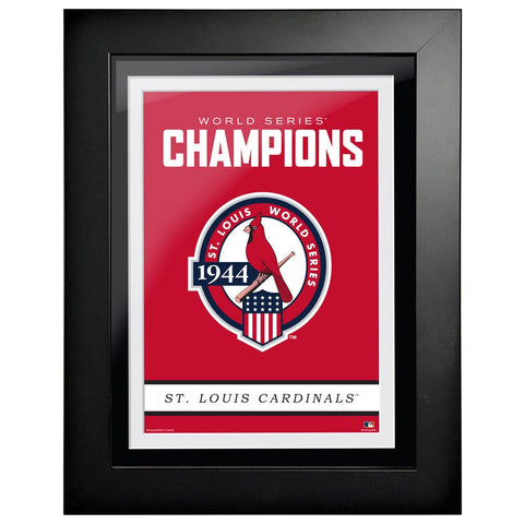 St. Louis Cardinals Cooperstown World Series Logo 1944 12x16 Framed Art
