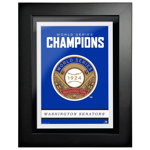 Washington Senators Cooperstown World Series Logo 1924 12x16 Framed Art