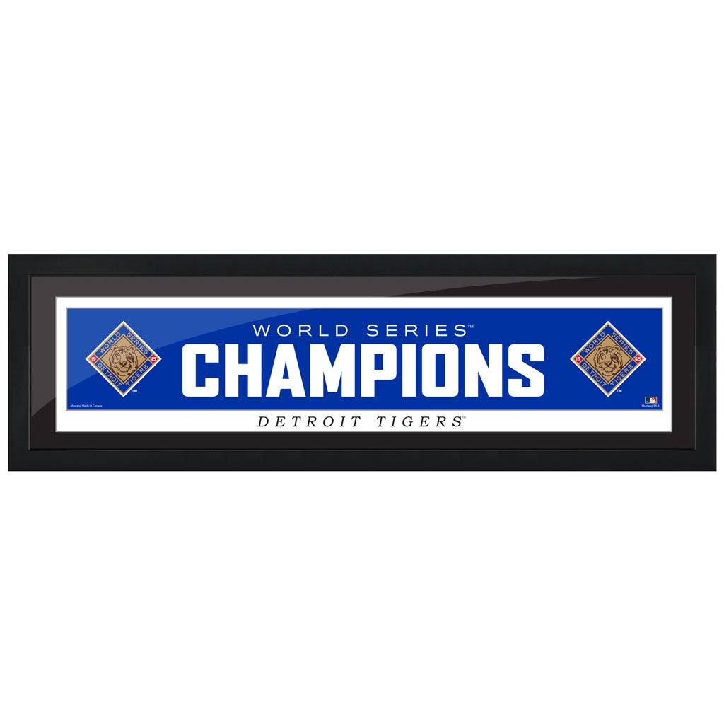 Detroit Tigers Cooperstown World Series Logo 1945 6x22 Framed Print