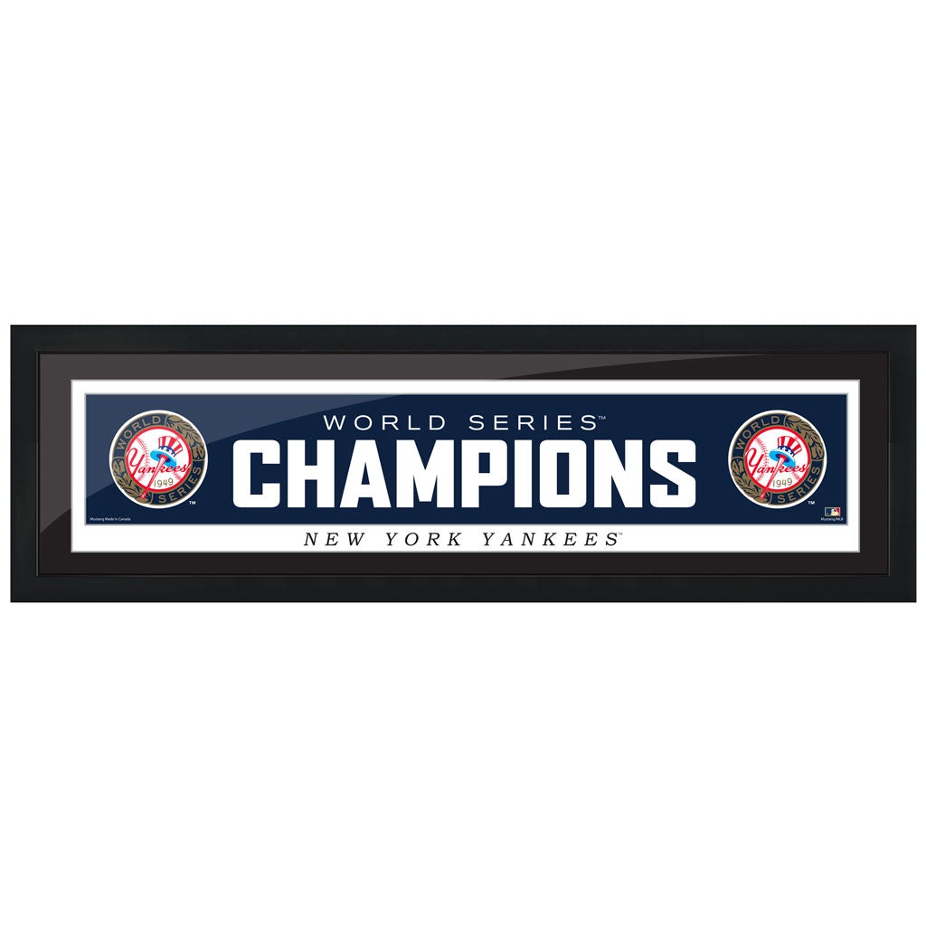 New York Yankees Cooperstown World Series Logo 1949 6x22 Framed Print