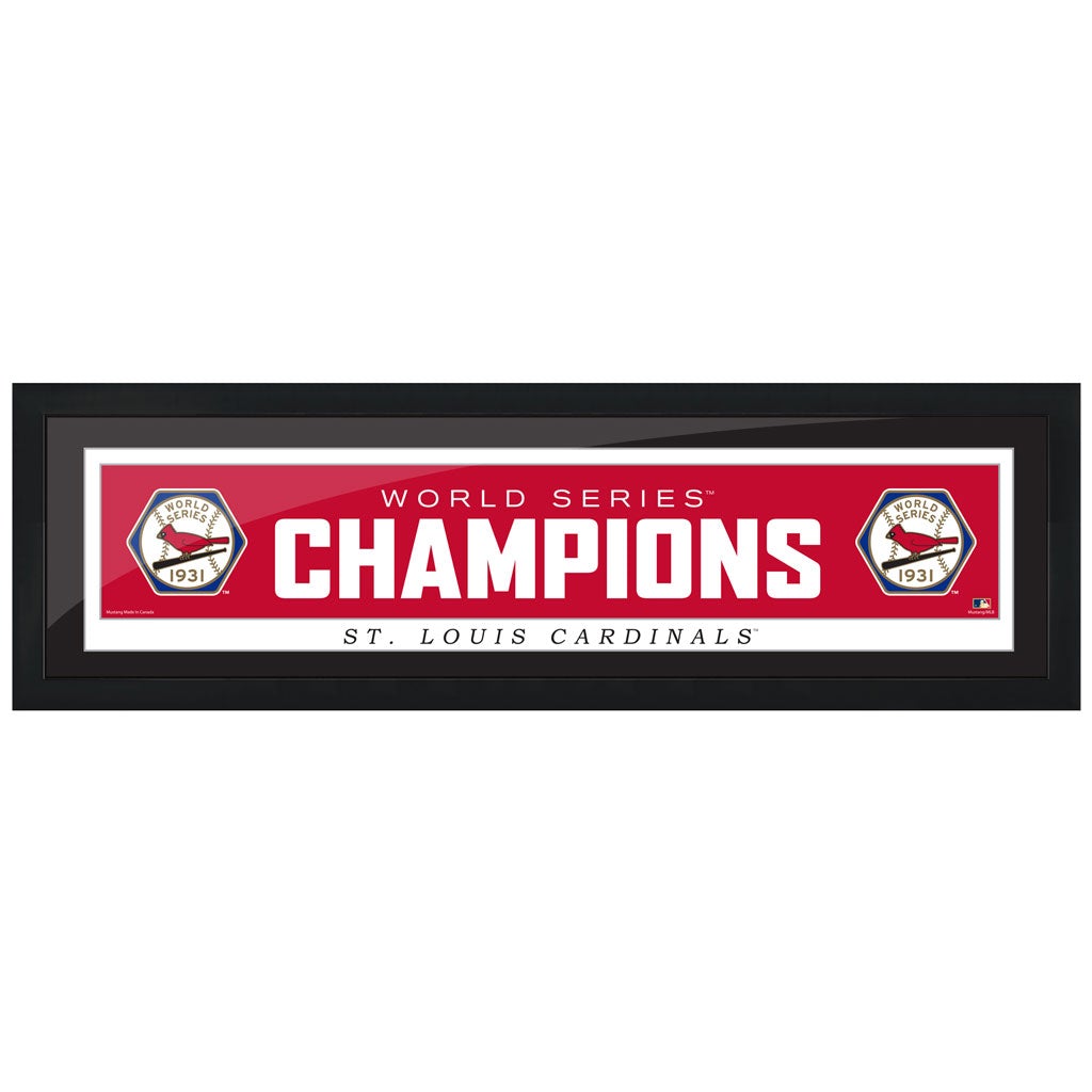 St. Louis Cardinals Cooperstown World Series Logo 1931 6x22 Framed Print