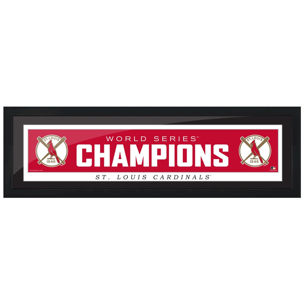 St. Louis Cardinals Cooperstown World Series Logo 1946 6x22 Framed Print