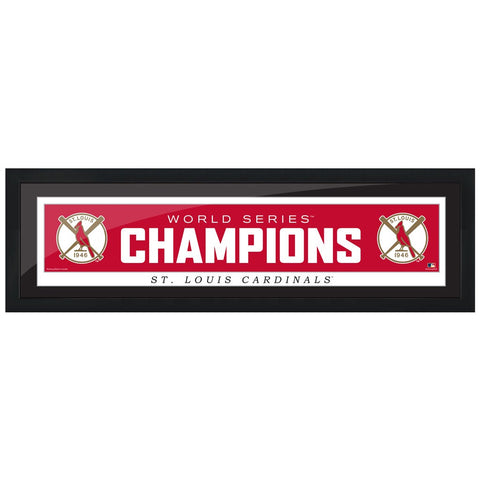 St. Louis Cardinals Cooperstown World Series Logo 1946 6x22 Framed Print