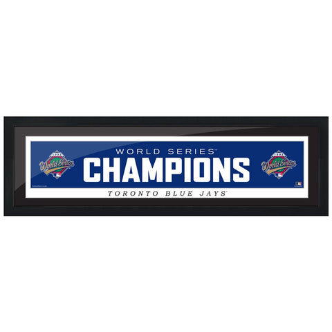 Toronto Blue Jays Cooperstown World Series Logo 1992 6x22 Framed Print