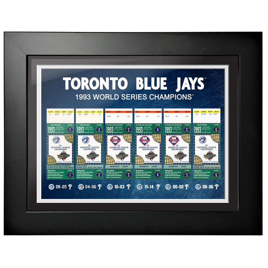 Toronto Blue Jays Ticket to History 12x16 Frame 1993