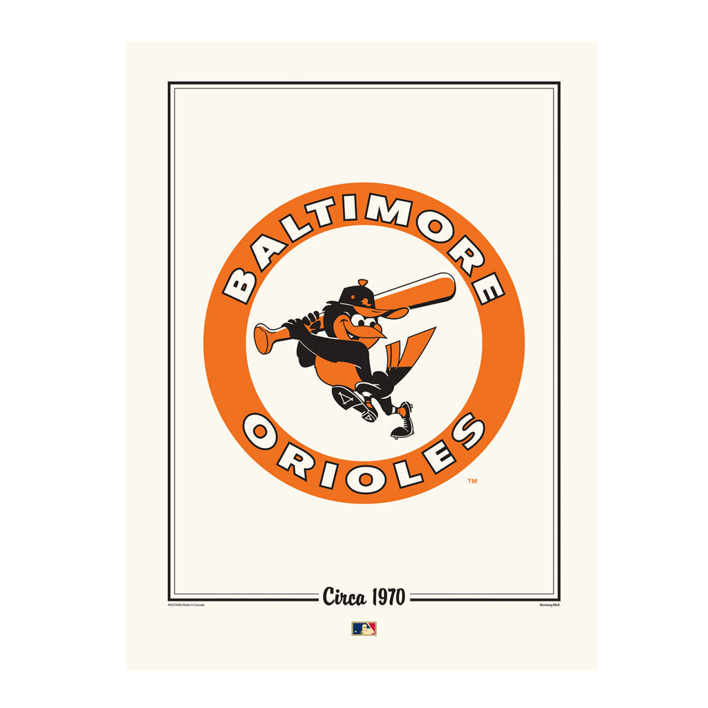 Baltimore Orioles 12x16 Cooperstown Logo Print- 1970