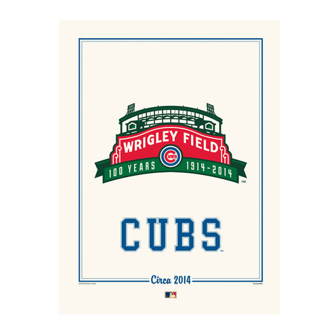 Chicago Cubs 12x16 Cooperstown Logo Print- 2014