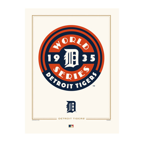 Detroit Tigers 1935 World Series 12x16 Print