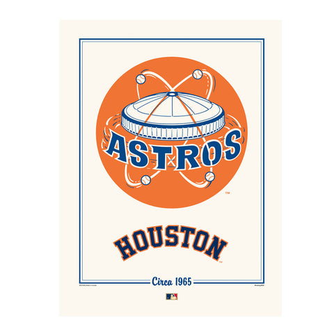 Houston Astros  12x16 Cooperstown Logo Print- 1965