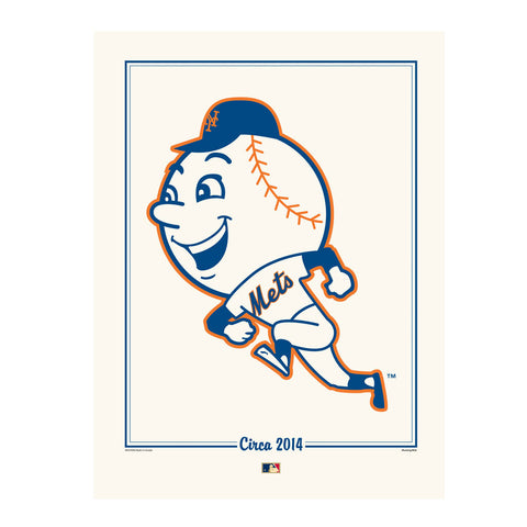 New York Mets 12x16 Cooperstown Logo Print- 2014