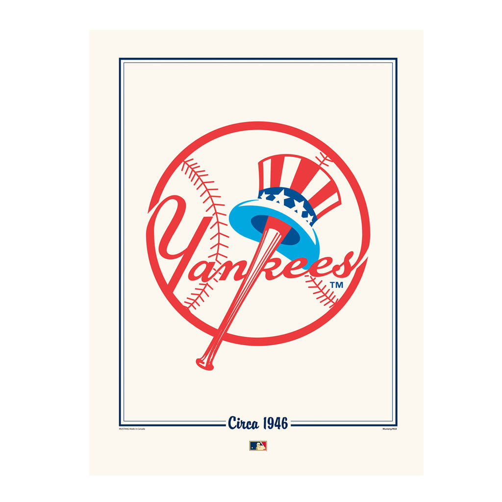 New York Yankees 12x16 Cooperstown Logo Print- 1946