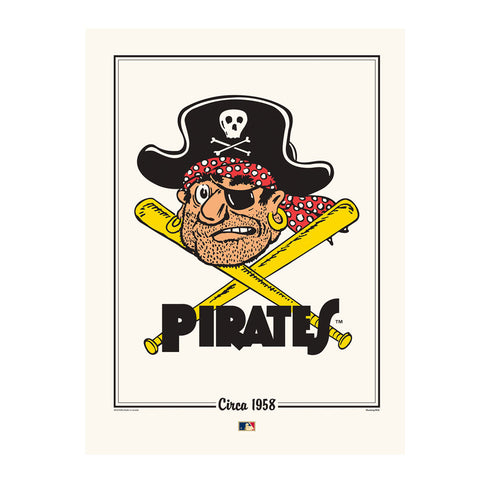 Pittsburgh Pirates 12x16 Cooperstown Logo Print- 1958