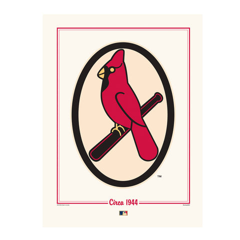 St. Louis Cardinals 12x16 Cooperstown Logo Print- 1944